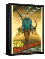 On the Waterfront, Italian Movie Poster, 1954-null-Framed Stretched Canvas