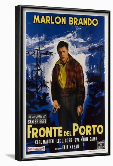 On the Waterfront, Italian Movie Poster, 1954-null-Framed Art Print