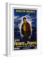 On the Waterfront, Italian Movie Poster, 1954-null-Framed Art Print