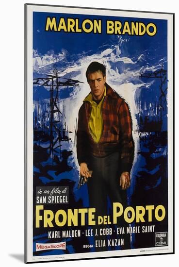 On the Waterfront, Italian Movie Poster, 1954-null-Mounted Art Print