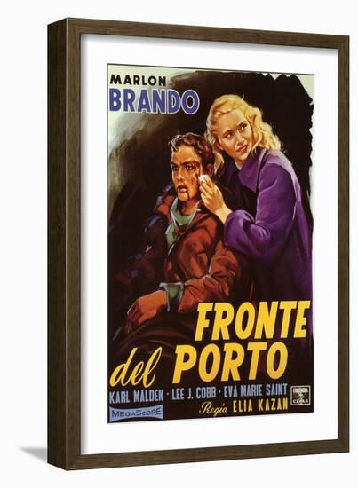 On the Waterfront, Italian Movie Poster, 1954-null-Framed Art Print