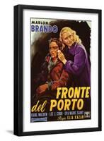 On the Waterfront, Italian Movie Poster, 1954-null-Framed Art Print