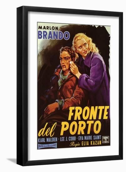 On the Waterfront, Italian Movie Poster, 1954-null-Framed Art Print