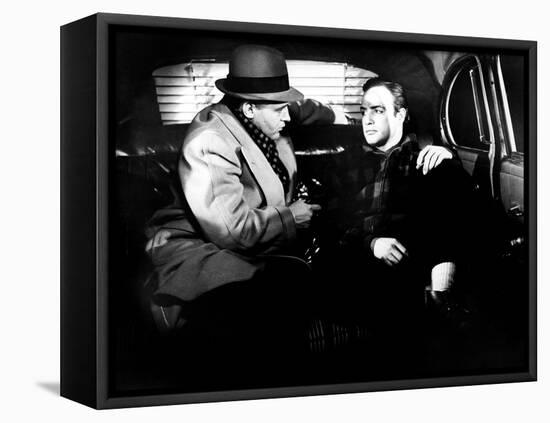 On The Waterfront, Rod Steiger, Marlon Brando, 1954-null-Framed Stretched Canvas