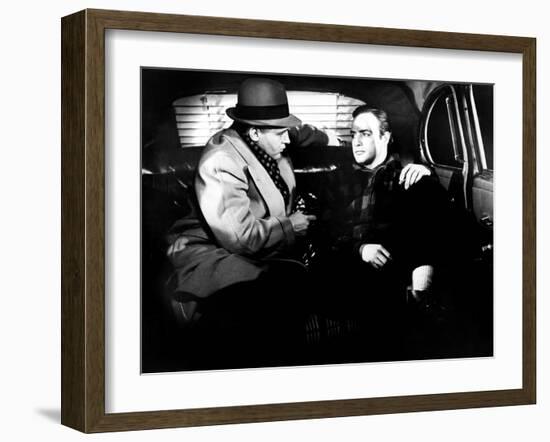 On The Waterfront, Rod Steiger, Marlon Brando, 1954-null-Framed Photo