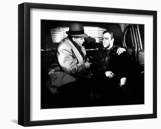 On The Waterfront, Rod Steiger, Marlon Brando, 1954-null-Framed Photo