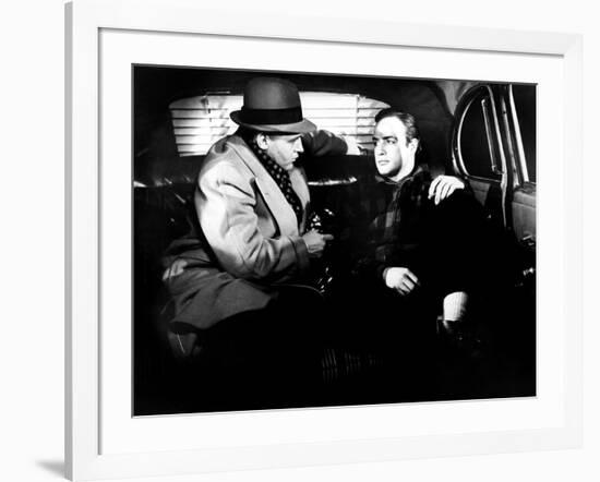 On The Waterfront, Rod Steiger, Marlon Brando, 1954-null-Framed Photo