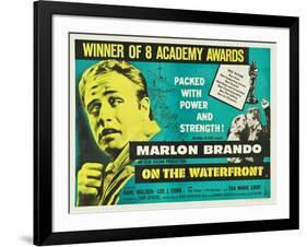 On the Waterfront, UK Movie Poster, 1954-null-Framed Art Print