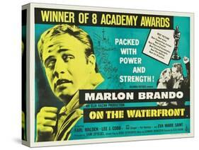 On the Waterfront, UK Movie Poster, 1954-null-Stretched Canvas