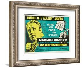 On the Waterfront, UK Movie Poster, 1954-null-Framed Art Print