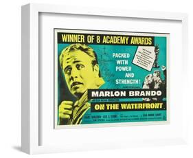 On the Waterfront, UK Movie Poster, 1954-null-Framed Art Print