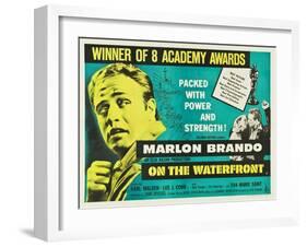 On the Waterfront, UK Movie Poster, 1954-null-Framed Art Print