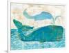 On the Waves I Whale Spray-Sue Schlabach-Framed Art Print