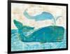 On the Waves I Whale Spray-Sue Schlabach-Framed Art Print