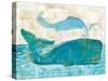 On the Waves I Whale Spray-Sue Schlabach-Stretched Canvas