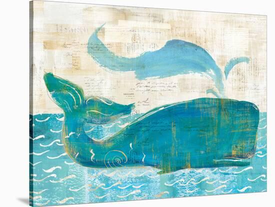 On the Waves I Whale Spray-Sue Schlabach-Stretched Canvas