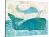 On the Waves I Whale Spray-Sue Schlabach-Stretched Canvas