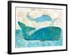 On the Waves I Whale Spray-Sue Schlabach-Framed Art Print