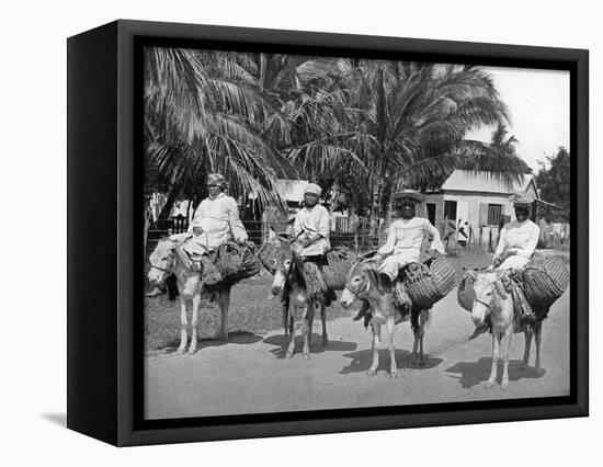 On the Way Home from Market, Jamaica, C1905-Adolphe & Son Duperly-Framed Stretched Canvas