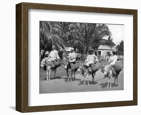 On the Way Home from Market, Jamaica, C1905-Adolphe & Son Duperly-Framed Giclee Print