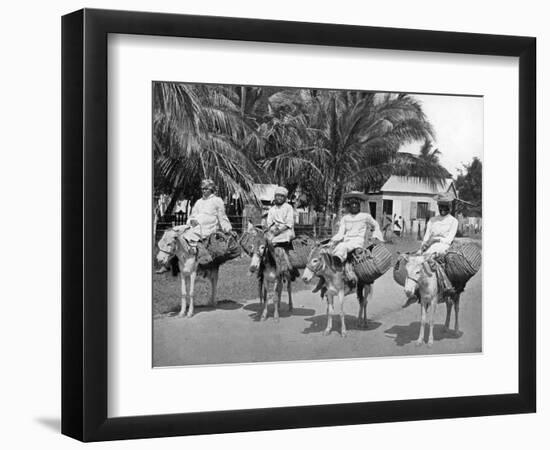 On the Way Home from Market, Jamaica, C1905-Adolphe & Son Duperly-Framed Giclee Print