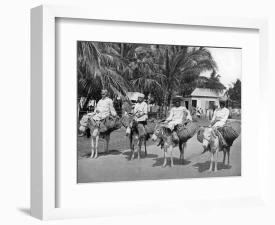 On the Way Home from Market, Jamaica, C1905-Adolphe & Son Duperly-Framed Giclee Print