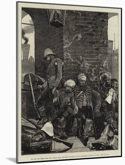On the Way Home from the Afghan War, Wounded Soldiers at the Allahabad Railway Station-null-Mounted Giclee Print