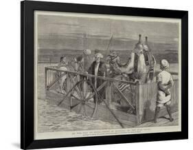 On the Way to India, Ferry at Kantara, on the Suez Canal-Samuel Edmund Waller-Framed Giclee Print