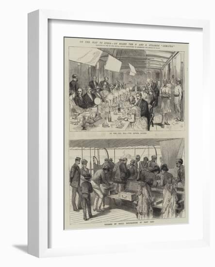 On the Way to India, on Board the P and O Steamer Sumatra-null-Framed Giclee Print