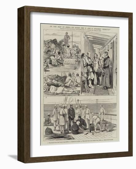 On the Way to India, on Board the P and O Steamer Sumatra-null-Framed Giclee Print