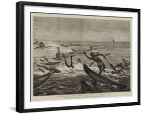 On the Way to India, Somali Boys Diving for Money at Aden-null-Framed Giclee Print