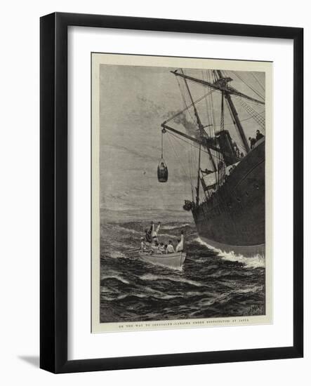 On the Way to Jerusalem, Landing under Difficulties at Jaffa-Joseph Nash-Framed Giclee Print