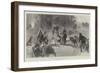 On the Way to Klondike, a Halt for the Midday Meal-William Heysham Overend-Framed Giclee Print