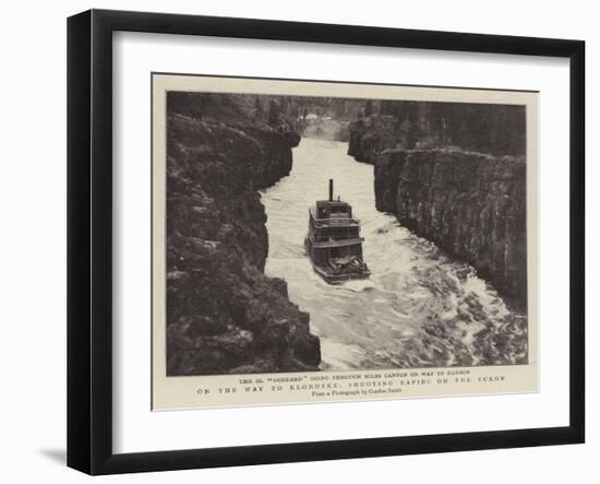 On the Way to Klondyke, Shooting Rapids on the Yukon-null-Framed Giclee Print