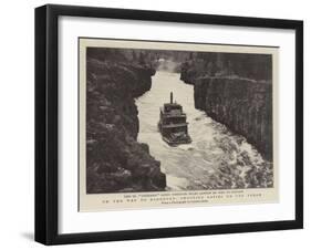 On the Way to Klondyke, Shooting Rapids on the Yukon-null-Framed Giclee Print