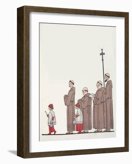 On the Way to Mass-Georges Barbier-Framed Giclee Print