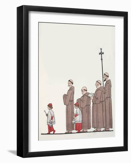 On the Way to Mass-Georges Barbier-Framed Giclee Print