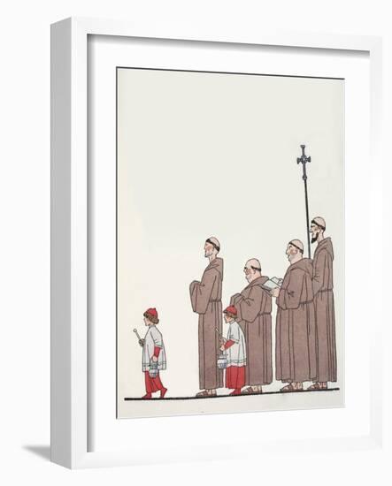 On the Way to Mass-Georges Barbier-Framed Giclee Print