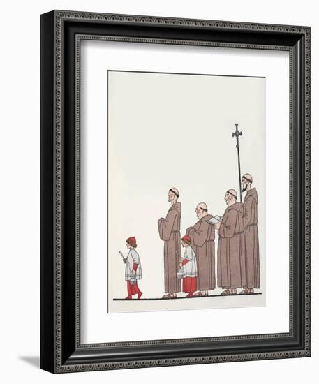 On the Way to Mass-Georges Barbier-Framed Giclee Print