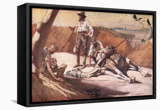 On the Way to Mount Hopeless-George Washington Lambert-Framed Stretched Canvas