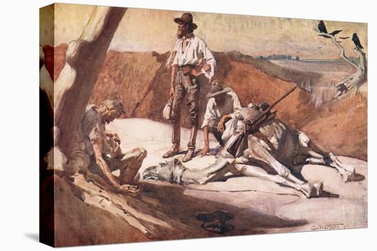 On the Way to Mount Hopeless-George Washington Lambert-Stretched Canvas