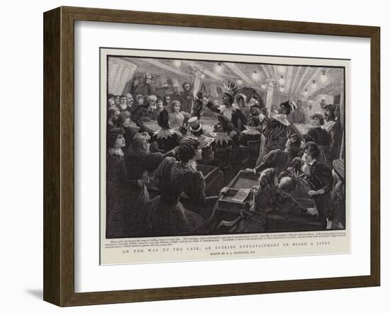 On the Way to the Cape, an Evening Entertainment on Board a Liner-Charles Joseph Staniland-Framed Giclee Print