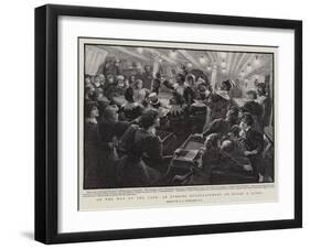 On the Way to the Cape, an Evening Entertainment on Board a Liner-Charles Joseph Staniland-Framed Giclee Print