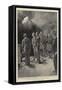 On the Way to the Front, a Funeral at Sea-William T. Maud-Framed Stretched Canvas