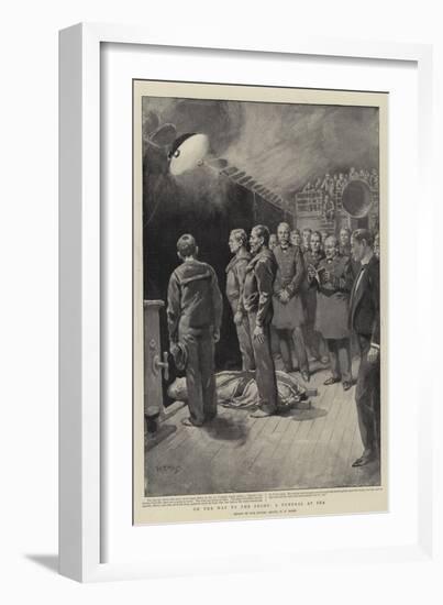 On the Way to the Front, a Funeral at Sea-William T. Maud-Framed Giclee Print