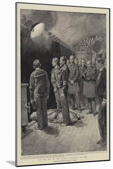 On the Way to the Front, a Funeral at Sea-William T. Maud-Mounted Giclee Print
