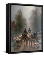 On the Way to the Market, 1859-Constant Troyon-Framed Stretched Canvas