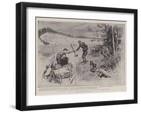 On the Way to the Yukon, Preparing to Camp on the Lewes River-Charles Edwin Fripp-Framed Giclee Print