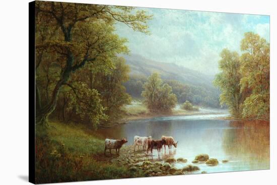 On the Wharfe, Bolton Woods-William Mellor-Stretched Canvas