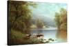 On the Wharfe, Bolton Woods-William Mellor-Stretched Canvas